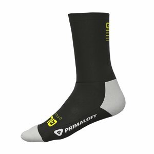 ALÉ Cyklistické ponožky klasické - THERMO PRIMALOFT H18 - šedá/čierna 40-43