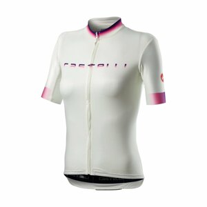 CASTELLI Cyklistický dres s krátkym rukávom - GRADIENT LADY - ružová/ivory/biela L