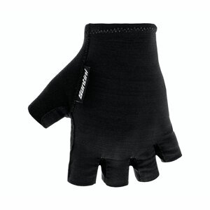 SANTINI Cyklistické rukavice krátkoprsté - CUBO - čierna XL