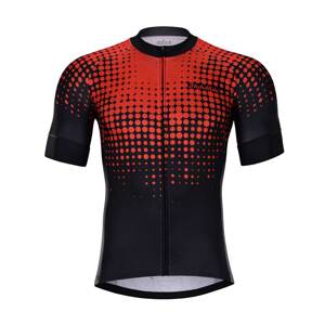 HOLOKOLO Cyklistický dres s krátkym rukávom - FROSTED - červená/čierna S