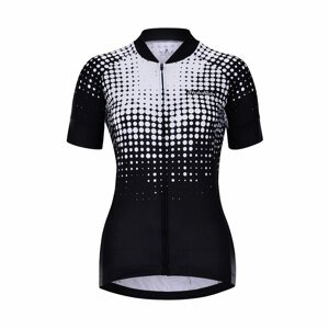 HOLOKOLO Cyklistický dres s krátkym rukávom - FROSTED LADY - čierna/biela XS