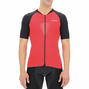 UYN Cyklistický dres s krátkym rukávom - BIKING GRANFONDO - červená/čierna XL