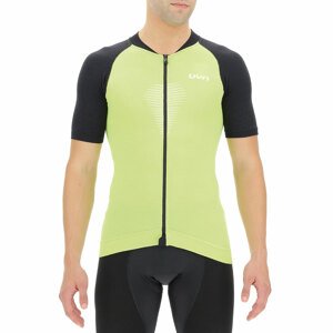 UYN Cyklistický dres s krátkym rukávom - BIKING GRANFONDO - čierna/zelená M