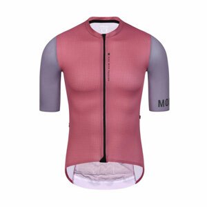 MONTON Cyklistický dres s krátkym rukávom - CHECHEN - červená/fialová