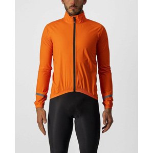 CASTELLI Cyklistická vodeodolná pláštenka - EMERGENCY RAIN 2 - oranžová 3XL