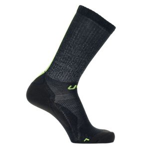 UYN Cyklistické ponožky klasické - AERO WINTER  - zelená/čierna