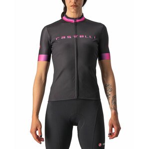 CASTELLI Cyklistický dres s krátkym rukávom - GRADIENT LADY - antracitová