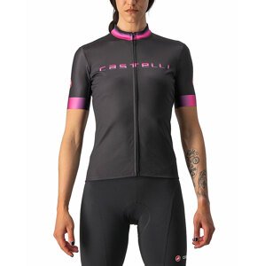 CASTELLI Cyklistický dres s krátkym rukávom - GRADIENT LADY - antracitová/čierna/ružová L