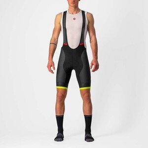 CASTELLI Cyklistické nohavice krátke s trakmi - COMPETIZIONE KIT - žltá/čierna