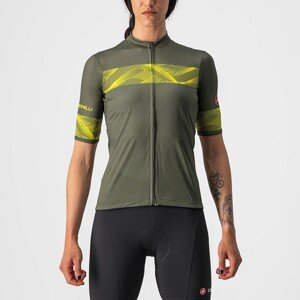 CASTELLI Cyklistický dres s krátkym rukávom - FENICE LADY - žltá/zelená