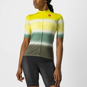 CASTELLI Cyklistický dres s krátkym rukávom - DOLCE LADY - zelená/žltá