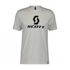 SCOTT Cyklistické tričko s krátkym rukávom - ICON SS - biela/čierna M