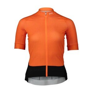 POC Cyklistický dres s krátkym rukávom - ESSENTIAL ROAD LADY - oranžová/čierna M