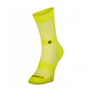 SCOTT Cyklistické ponožky klasické - PE NO SHORTCUTS CREW - žltá 45-47