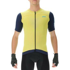 UYN Cyklistický dres s krátkym rukávom - BIKING GARDA - modrá/žltá S