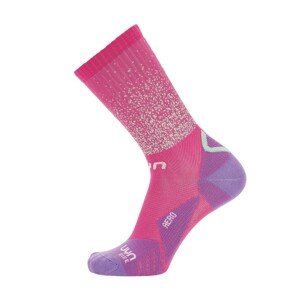 UYN Cyklistické ponožky klasické - AERO LADY - fialová/biela/ružová