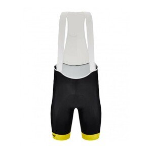 SANTINI Cyklistické nohavice krátke s trakmi - TOUR DE FRANCE 2022 - čierna/žltá XL