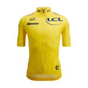 SANTINI Cyklistický dres s krátkym rukávom - TOUR DE FRANCE 2023 - žltá M