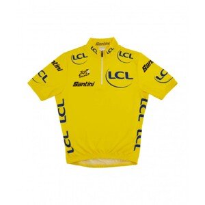 SANTINI Cyklistický dres s krátkym rukávom - TOUR DE FRANCE 2023 - žltá 13Y
