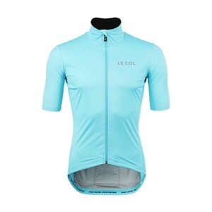 LE COL Cyklistický dres s krátkym rukávom - PRO RAIN - svetlo modrá XL