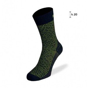 BIOTEX Cyklistické ponožky klasické - 3D - čierna/žltá