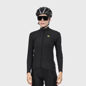 ALÉ Cyklistický dres s dlhým rukávom zimný - WARM RACE LADY WNT - čierna M