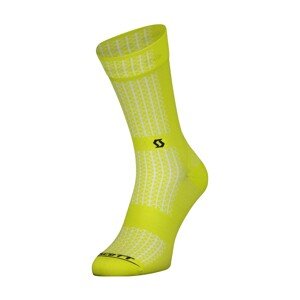 SCOTT Cyklistické ponožky klasické - PERFORMANCE CREW - žltá/čierna 45-47
