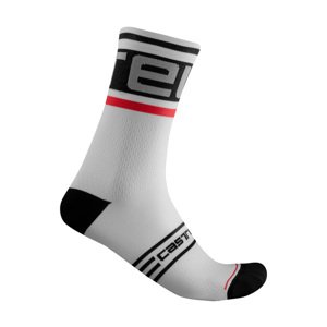 CASTELLI Cyklistické ponožky klasické - PROLOGO 15 - biela 2XL