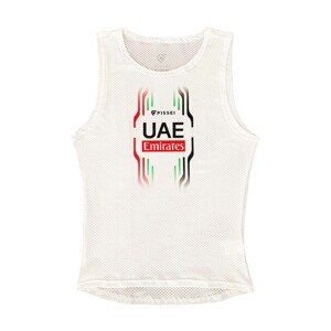 PISSEI Cyklistické tričko bez rukávov - UAE 2023 - biela XS-S