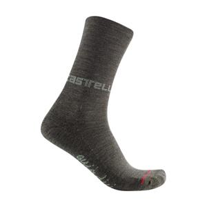 CASTELLI Cyklistické ponožky klasické - QUINDICI SOFT MERINO W - zelená S-M