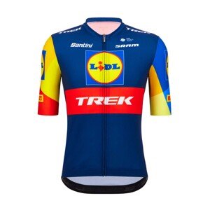 SANTINI Cyklistický dres s krátkym rukávom - LIDL TREK 2024 - modrá M