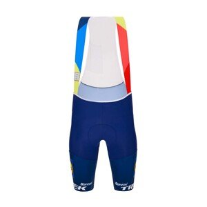 SANTINI Cyklistické nohavice krátke s trakmi - LIDL TREK 2024 TEAM ORIGINAL - modrá/červená XL