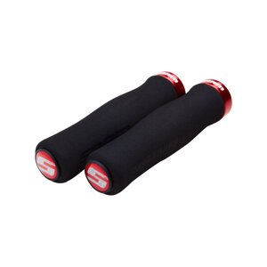 SRAM gripy - LOCKING GRIPS 129 mm - čierna/červená