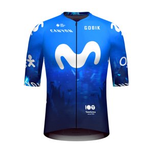 GOBIK Cyklistický dres s krátkym rukávom - INFINITY MOVISTAR TEAM 2024 - modrá/biela S
