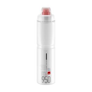 ELITE Cyklistická fľaša na vodu - JET PLUS 950 - transparentná/červená