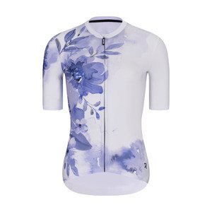 RIVANELLE BY HOLOKOLO Cyklistický dres s krátkym rukávom - FLOWERY LADY - biela/fialová/modrá 2XL