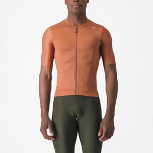 CASTELLI Cyklistický dres s krátkym rukávom - ESPRESSO - oranžová XL