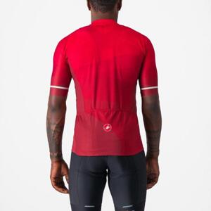 CASTELLI Cyklistický dres s krátkym rukávom - ORIZZONTE - červená XL