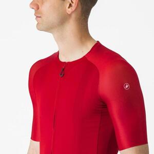 CASTELLI Cyklistický dres s krátkym rukávom - AERO RACE 7.0 - červená 2XL