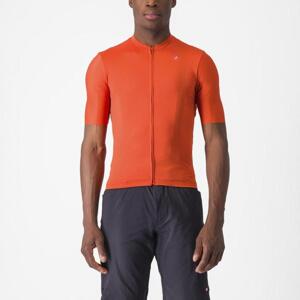 CASTELLI Cyklistický dres s krátkym rukávom - UNLIMITED ENTRATA - oranžová 2XL