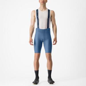 CASTELLI Cyklistické nohavice krátke s trakmi - ESPRESSO - modrá