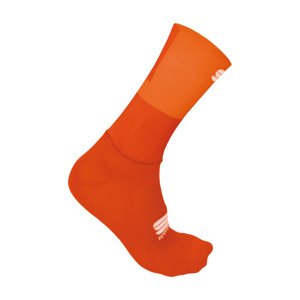 SPORTFUL Cyklistické ponožky klasické - PRO LIGHT - oranžová/červená S