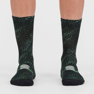 SPORTFUL Cyklistické ponožky klasické - SUPERGIARA - zelená/čierna M-L