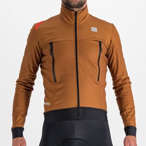 SPORTFUL Cyklistická vetruodolná bunda - FIANDRE WARM - hnedá XL