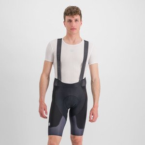 SPORTFUL Cyklistické nohavice krátke s trakmi - SHIELD - čierna M