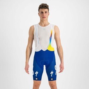 SPORTFUL Cyklistické nohavice krátke s trakmi - TOTAL ENERGIES BODYFIT PRO CLASSIC - biela/modrá S