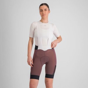 SPORTFUL Cyklistické nohavice krátke s trakmi - SUPERGIARA - bordová M