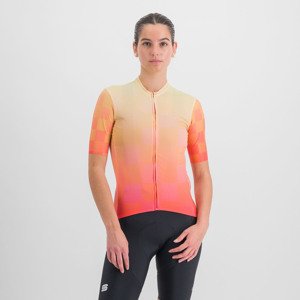 SPORTFUL Cyklistický dres s krátkym rukávom - ROCKET - oranžová/béžová L