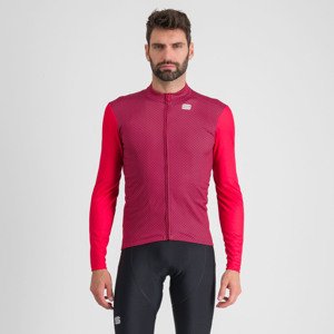 SPORTFUL Cyklistický dres s dlhým rukávom zimný - CHECKMATE THERMAL - červená