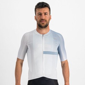 SPORTFUL Cyklistický dres s krátkym rukávom - BOMBER - biela/šedá